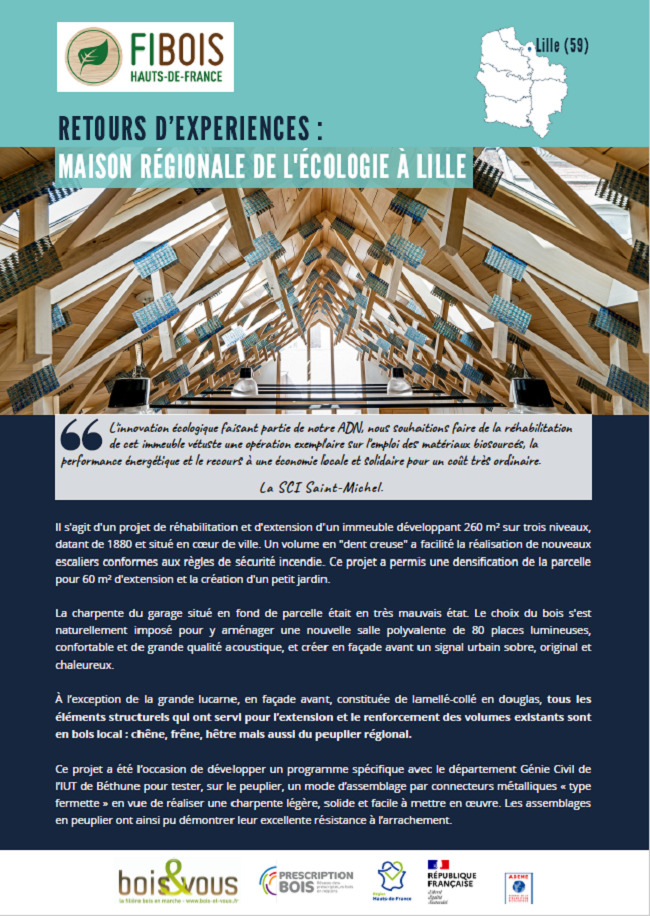 Retours d’expériences : la Maison régionale de l’écologie à Lille